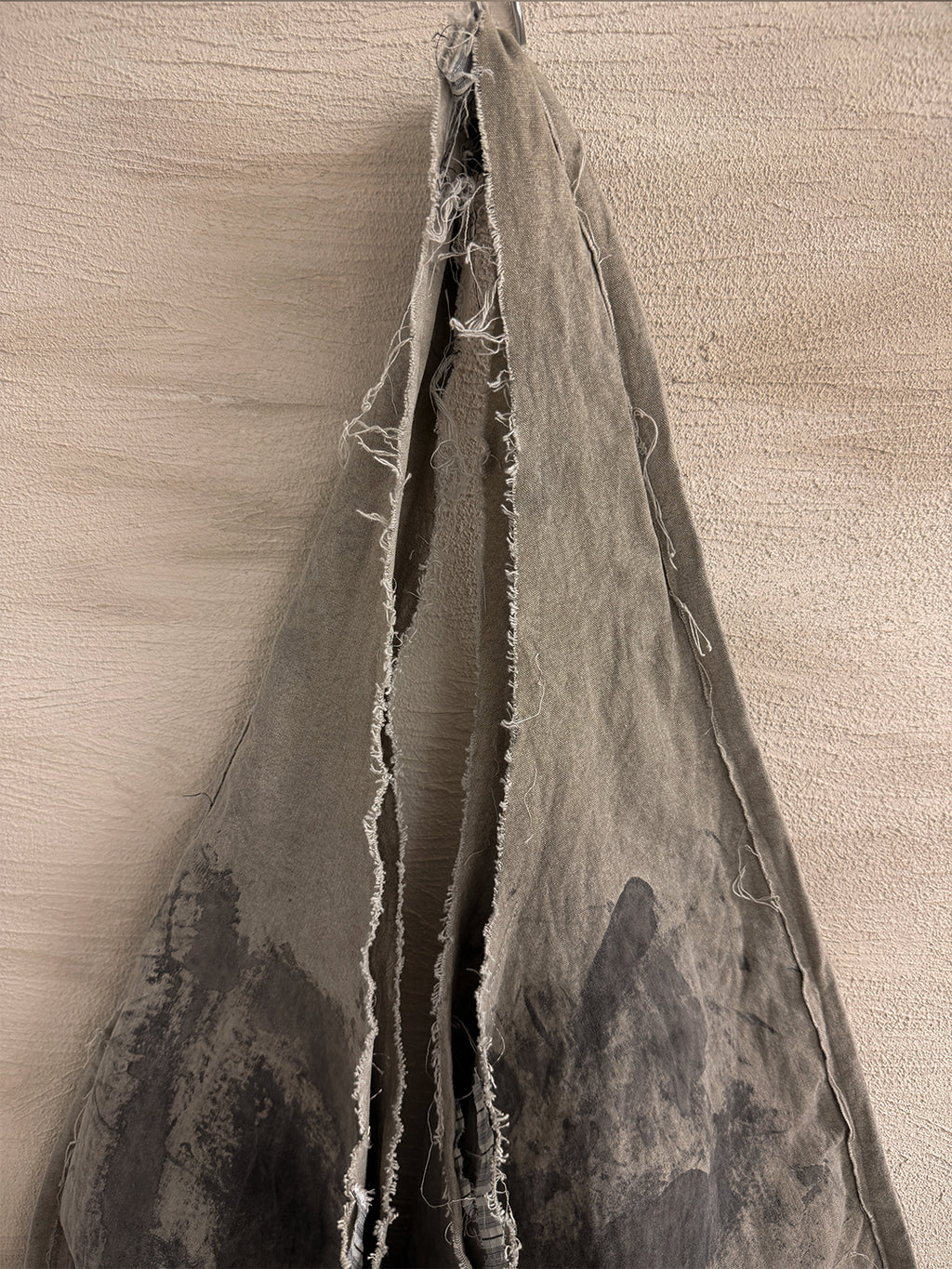 Archive 08) Hand-Painted Distressed Hobo Bag