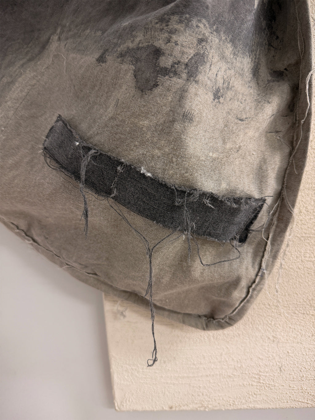 Archive 08) Hand-Painted Distressed Hobo Bag