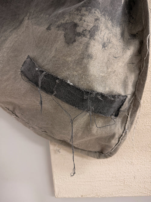 Archive 08) Hand-Painted Distressed Hobo Bag