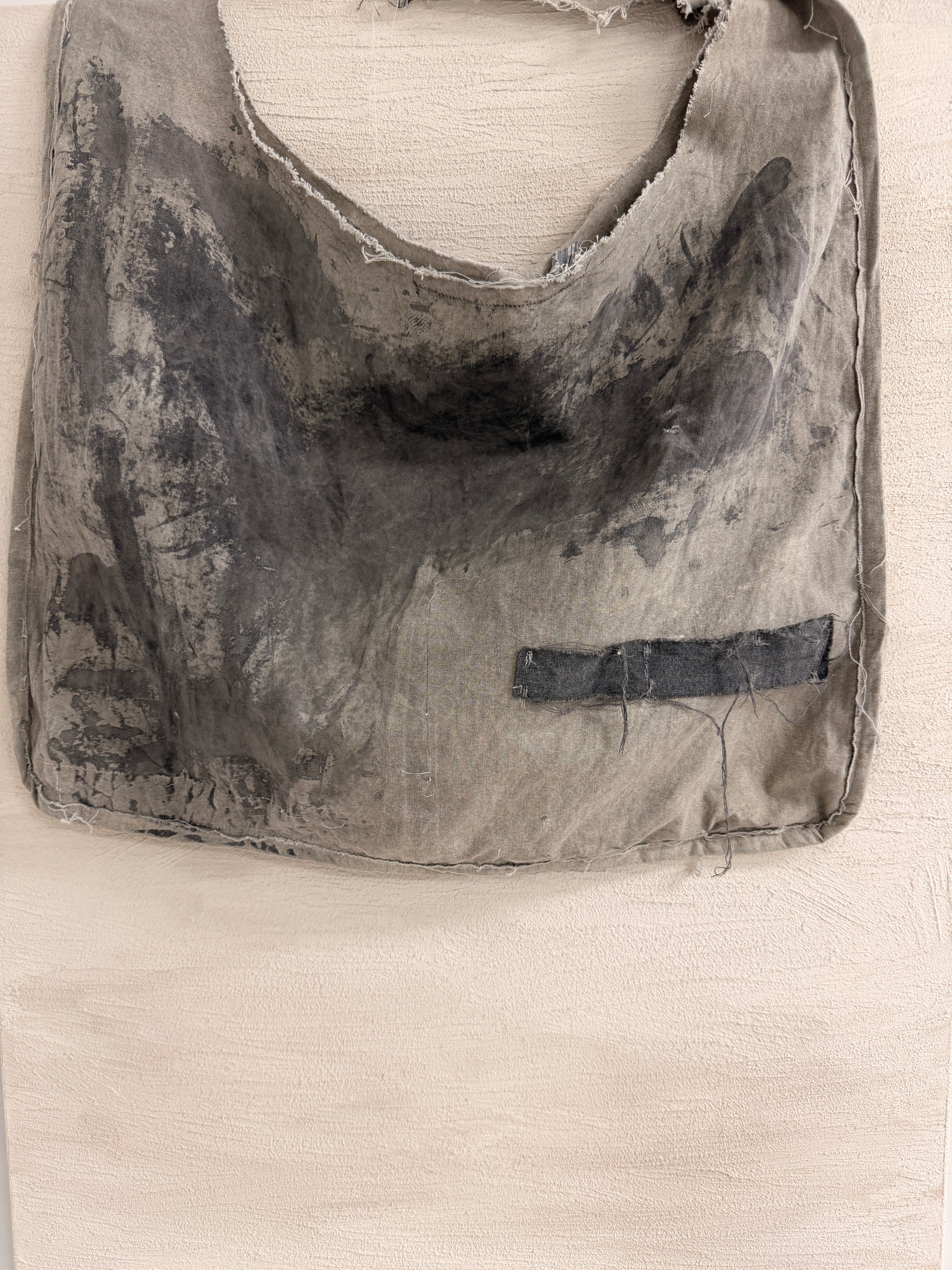 Archive 08) Hand-Painted Distressed Hobo Bag